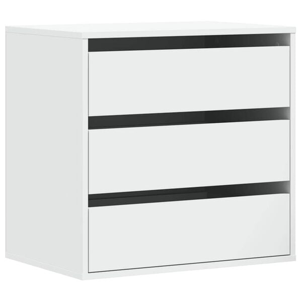 vidaXL Corner Chest of Drawers White 60x41x58 cm Engineered Wood