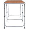 vidaXL Foldable Camping Table Aluminium 180x60 cm