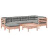 vidaXL 7 Piece Garden Sofa Set with Cushions Solid Wood Douglas Fir