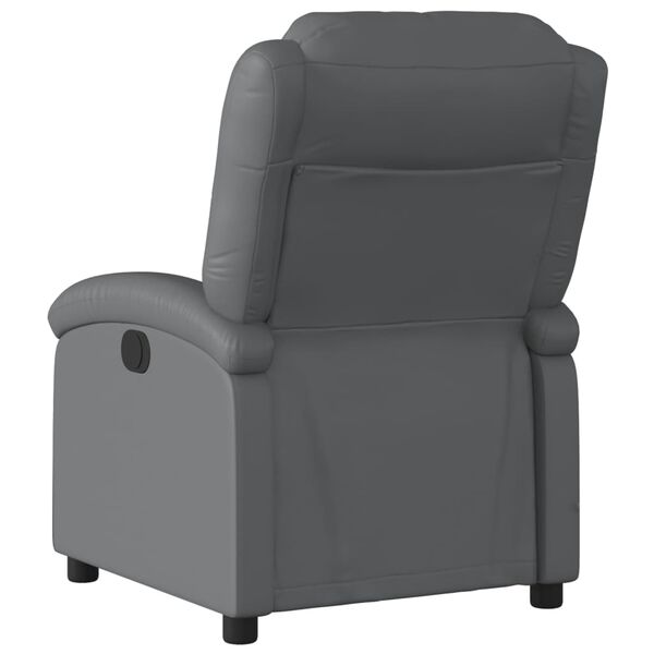 vidaXL Massage Recliner Chair Grey Faux Leather
