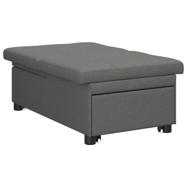 vidaXL Pull Out Sofa Bed Dark Grey 194 x 50 x 82 cm Plywood