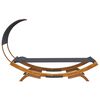 vidaXL Outdoor Lounge Bed with Canopy 100x200x126 cm Solid Bent Wood Anthracite