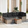vidaXL Garden Sofa Set with Cushion with Storage 7 pcs Grey