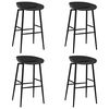 vidaXL Bar Chair | Set of 4 | Black | PP, Coated Steel | Standard Bar Height