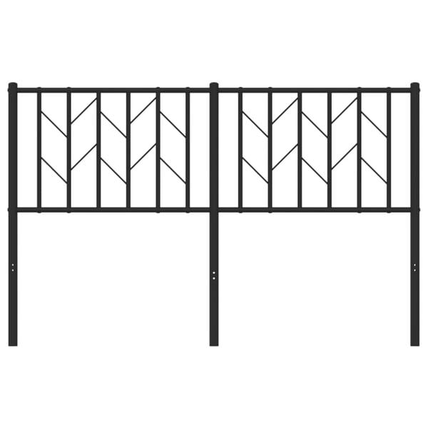 vidaXL Metal Replace Headboard Black 135 cm