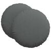 vidaXL Seat Cushions 2 pcs Fabric Dark Grey &Oslash;60 x 21 cm