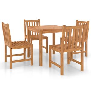 vidaXL 5 Piece Garden Dining Set 80x80 cm Solid Teak Wood
