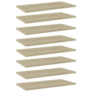 vidaXL Bookshelf Boards 8 pcs Sonoma Oak 60x30x1,5 cm Engineered Wood