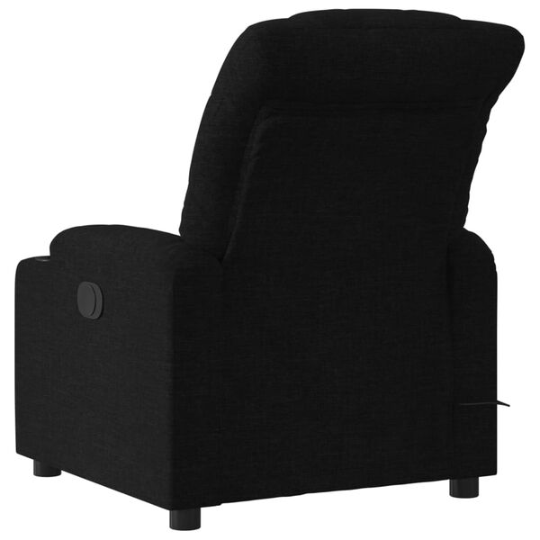 vidaXL Massage Recliner Chair Black Fabric