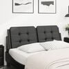 vidaXL Headboard Cushion "Zadar" Black 137 cm Double Faux Leather