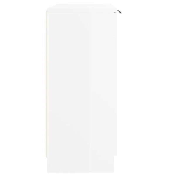 vidaXL Sideboard High Gloss White Engineered Wood