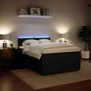 vidaXL Box Spring Bed with Mattress Black Double Velvet
