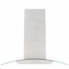 vidaXL Island Range Hood 90 cm Stainless Steel 756 m&sup3;/h LED