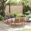 vidaXL Garden Sofa Set 3 pcs Natural Solid Teak Wood