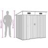 vidaXL Garden Shed Grey Metal