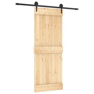 vidaXL Sliding Door 80 x 210 cm Solid Pine Wood (Untreated)