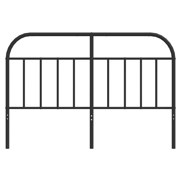 vidaXL Metal Replace Headboard Black 150 cm