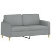 vidaXL 3 Piece Sofa Set with Cushions Light Grey Fabric