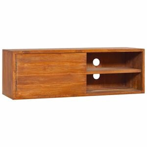 vidaXL Wall-mounted TV Cabinet | Teak | Solid Teak Wood