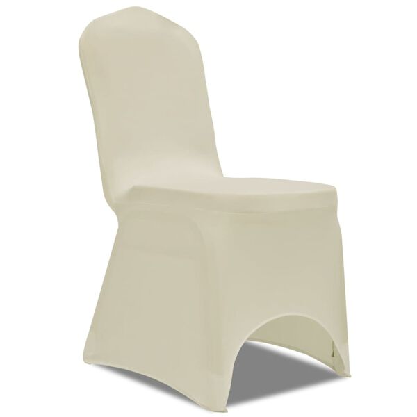 vidaXL Chair Cover Stretch Cream 30 pcs