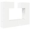 vidaXL 6 Piece TV Cabinet Set White Engineered Wood