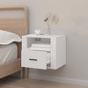vidaXL Wall-mounted Bedside Cabinet White 50x36x40 cm