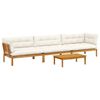 vidaXL 4 Piece Garden Pallet Sofa Units Solid Acacia Wood Natural
