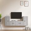 vidaXL 4 Piece TV Cabinet Set Grey Sonoma Engineered Wood