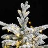 vidaXL Artificial Hinged Christmas Tree 150 LEDs & Flocked Snow 150 cm