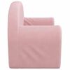 vidaXL Kids' Sofa Bed 2-Seater Pink Soft Plush