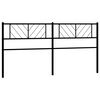 vidaXL Metal Replace Headboard Black 180 cm