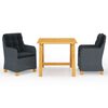 vidaXL 3 Piece Garden Dining Set Dark Grey