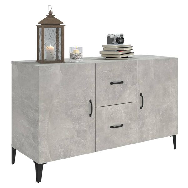 vidaXL Sideboard Concrete Grey 100x36x60 cm Engineered Wood