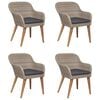 vidaXL 5 Piece Garden Dining Set Brown