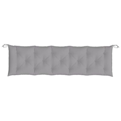 vidaXL Garden Bench Cushion Grey 180x50x7 cm Oxford Fabric