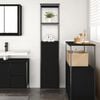 vidaXL Bathroom Cabinet with Shelves Black Oak 36x35x165 cm