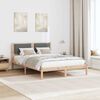 vidaXL Bed Frame with Headboard Dark Grey 150 x 200 cm Solid Pine Wood