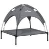 vidaXL Dog Bed with Canopy Anthracite Oxford Fabric and Steel