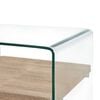 vidaXL Coffee Table Clear 50x50x45 cm Tempered Glass