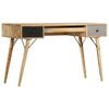 vidaXL Desk with Drawers 130x50x80 cm Solid Mango Wood
