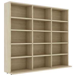 vidaXL CD Cabinet Sonoma Oak 100x23x89,5 cm Engineered Wood