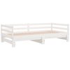 vidaXL Pull-out Day Bed without Mattress White 90x190 cm