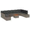 vidaXL Garden Sofa Set 11 pcs Grey
