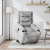 vidaXL Stand up Massage Recliner Chair Light Grey Fabric