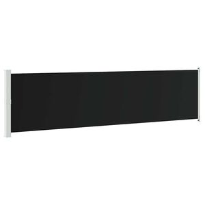 vidaXL Patio Retractable Side Awning 600x160 cm Black