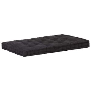 vidaXL Pallet Cushion | Black | Cotton | 120 x 80 x 10 cm | Pallet Cushion