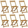 vidaXL Folding Bistro Chairs 6 pcs Solid Wood Acacia