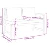 vidaXL Garden Bench 114.5 cm with Cream Cushion Solid Acacia Wood