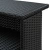 vidaXL 3 Piece Garden Bar Set with Cushions Poly Rattan Black