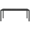 vidaXL 9 Piece Garden Dining Set with Cushions Poly Rattan Black